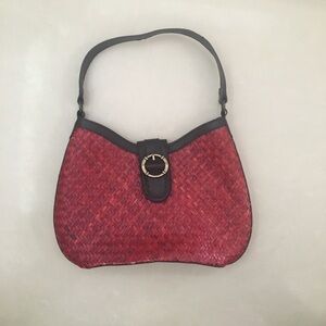 Beautiful weaved red purse